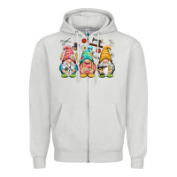 Dove Grey crafter gnomies Zipper Hoodie - NancyCooperArtShop