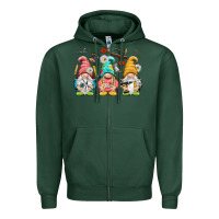 Sports Green crafter gnomies Zipper Hoodie - NancyCooperArtShop