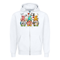 White crafter gnomies Zipper Hoodie - NancyCooperArtShop