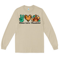 Mushroom peace love thankful turkey Long Sleeve Tee - Jasminsmagicworld
