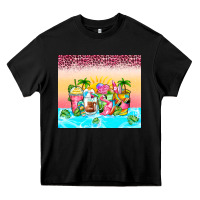 Black beach summer coffee cups Heavy Core Tee - Zillion Design Studio