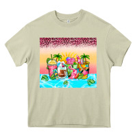 Mossy beach summer coffee cups Heavy Core Tee - Zillion Design Studio
