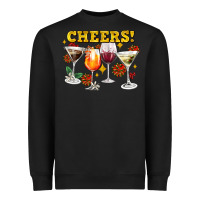 Black Cheers Christmas Coctail Heavyweight Sweatshirt - AdoDesignShop