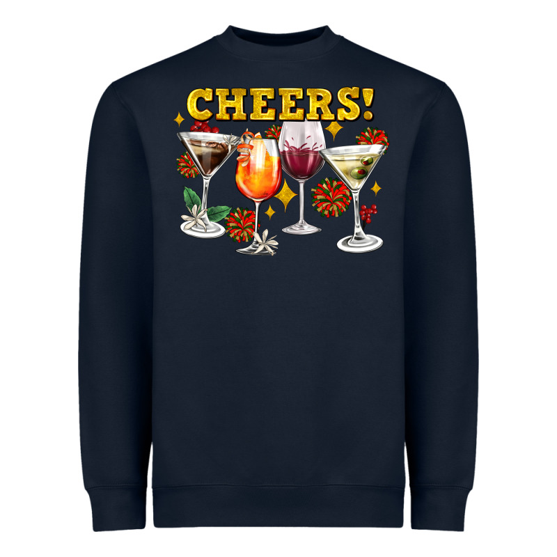 Cheers Christmas Coctail Heavyweight Sweatshirt by AdoDesignShop | Teevron