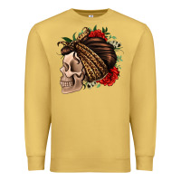 Antique Gold leopard bandana and roses skull Premium Sweatshirt - Jasminsmagicworld