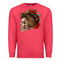 Cardinal leopard bandana and roses skull Premium Sweatshirt - Jasminsmagicworld