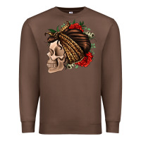 Chestnut leopard bandana and roses skull Premium Sweatshirt - Jasminsmagicworld