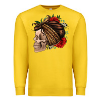 Lemon leopard bandana and roses skull Premium Sweatshirt - Jasminsmagicworld