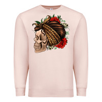 Pale Pink leopard bandana and roses skull Premium Sweatshirt - Jasminsmagicworld