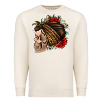 Sandshell leopard bandana and roses skull Premium Sweatshirt - Jasminsmagicworld