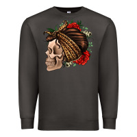 Smoke leopard bandana and roses skull Premium Sweatshirt - Jasminsmagicworld