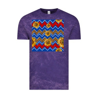 Cloud Purple 4th of july sunflower seamless  pattern Vintage Tee - BundleAndBundleShop