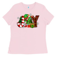 Bubblegum Pink christmas joy elf Ladies Tee - Zillion Design Studio
