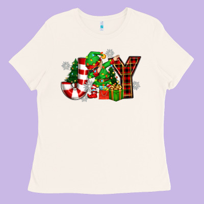 Christmas Joy Elf Ladies Tee Designed By Zillion Design Studio