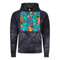 Cloud Black valentines day cupid and neon heart seamless pattern Vintage Hoodie - BundleAndBundleShop