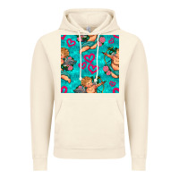Vintage Artic valentines day cupid and neon heart seamless pattern Vintage Hoodie - BundleAndBundleShop
