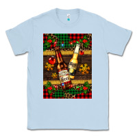 Dusty Blue snow and beer bottles Classic Tee - AdoDesignShop