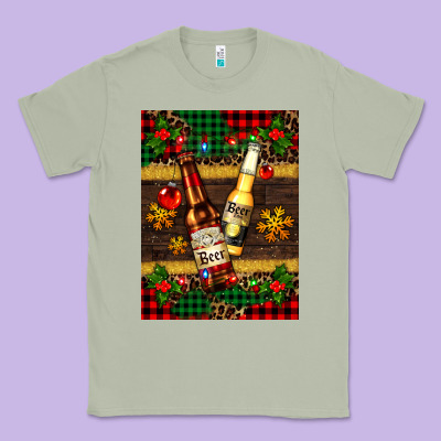 Snow And Beer Bottles Classic Tee Designed By Adodesignshop