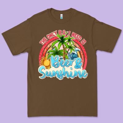 Beer And Sunshine Premium Tee Designed By Texasbilliewilder