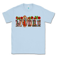 Dusty Blue madre lady of guadelupe Classic Tee - BarkalooDesign
