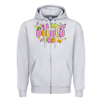 Heather Grey in my delulu era Zipper Hoodie - MaliasSmallBusiness