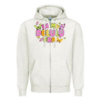 Oatmeal Heather in my delulu era Zipper Hoodie - MaliasSmallBusiness