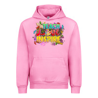 Fuchsia Pink teach love inspire Urban Hoodie - CowGirlArtShop