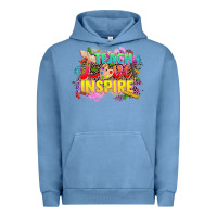 Pigment Pebble Blue teach love inspire Urban Hoodie - CowGirlArtShop
