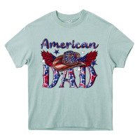 Arona American dad with cowboy Heavy Core Tee - texasbilliewilder