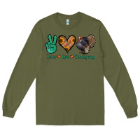 Army Green peace love thanksgiving Long Sleeve Tee - Jasminsmagicworld
