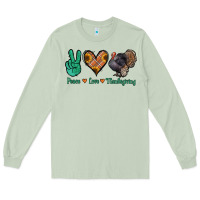 Matcha peace love thanksgiving Long Sleeve Tee - Jasminsmagicworld