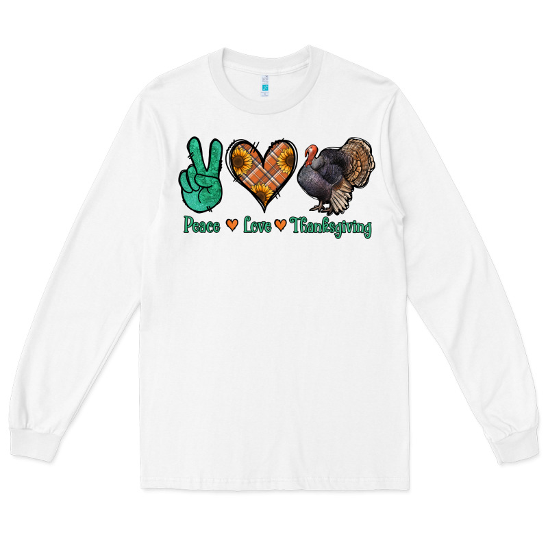 Peace Love Thanksgiving Long Sleeve Tee by Jasminsmagicworld | Teevron