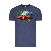Vintage Denim lvn nurse truck with cactus and sunflowers Vintage Tee - AdoDesignShop