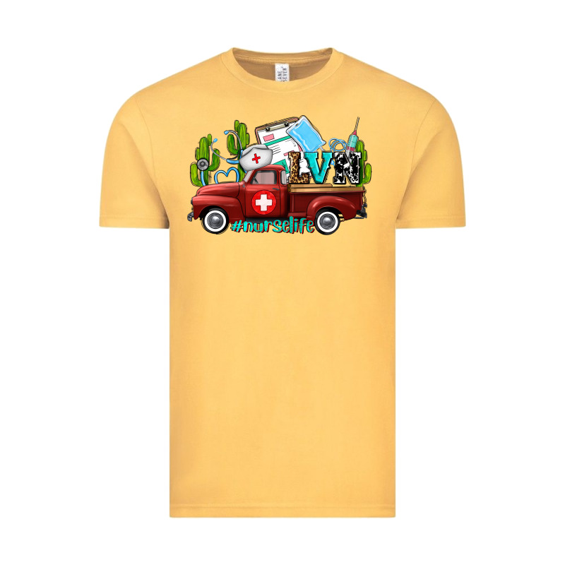 Lvn Nurse Truck With Cactus And Sunflowers Vintage Tee by AdoDesignShop | Teevron