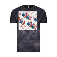 Cloud Black american mama seamless pattern Vintage Tee - BundleAndBundleShop