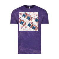 Cloud Purple american mama seamless pattern Vintage Tee - BundleAndBundleShop