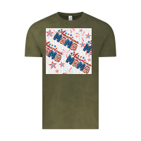 Vintage Olive american mama seamless pattern Vintage Tee - BundleAndBundleShop