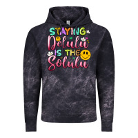 Cloud Black staying delulu is the solulu Vintage Hoodie - Artiststas