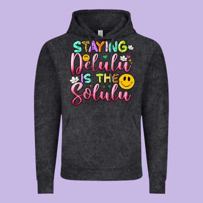 Staying Delulu Is The Solulu Vintage Hoodie Designed By Artiststas