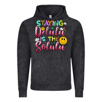 Vintage Black staying delulu is the solulu Vintage Hoodie - Artiststas