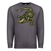 Charcoal Heather alligator Premium Sweatshirt - BarkalooDesign