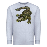 Heather Grey alligator Premium Sweatshirt - BarkalooDesign