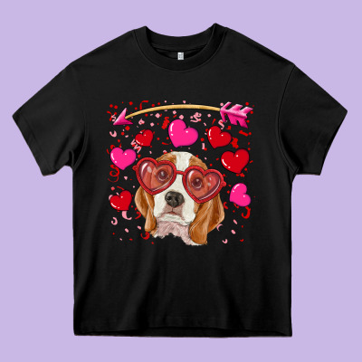 Heavy Core Tee valentine's day  beagle