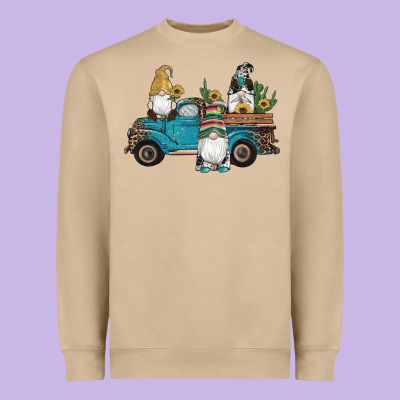 Western Gnomes Truck Sunflowers Cactus Gemstone Leopard Glitter Serape Heavyweight Sweatshirt Designed By Artiststas