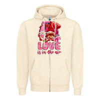 Sandshell love is in the air with gnomies Zipper Hoodie - NancyCooperArtShop