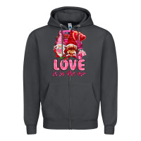Smoke love is in the air with gnomies Zipper Hoodie - NancyCooperArtShop