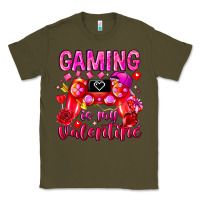 Army Green Gaming is My Valentine Classic Tee - CowhideDigitalArt