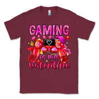 Burgundy Gaming is My Valentine Classic Tee - CowhideDigitalArt