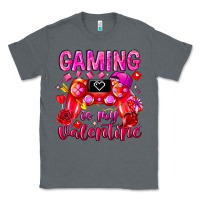 Charcoal Heather Gaming is My Valentine Classic Tee - CowhideDigitalArt