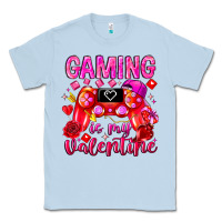 Dusty Blue Gaming is My Valentine Classic Tee - CowhideDigitalArt